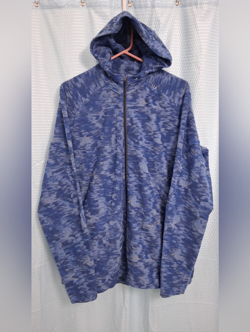 lululemon athletica Men’s Blue Marled Full-Zip Hooded Jacket